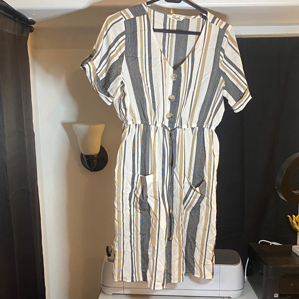 Lush Multicolor Striped Midi Dress